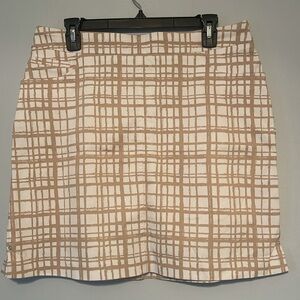 32 Degrees Tan and White Plaid Skort